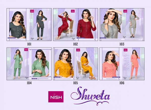 Nish Shweta Rayon Slub Designer Kurti Pent Collection